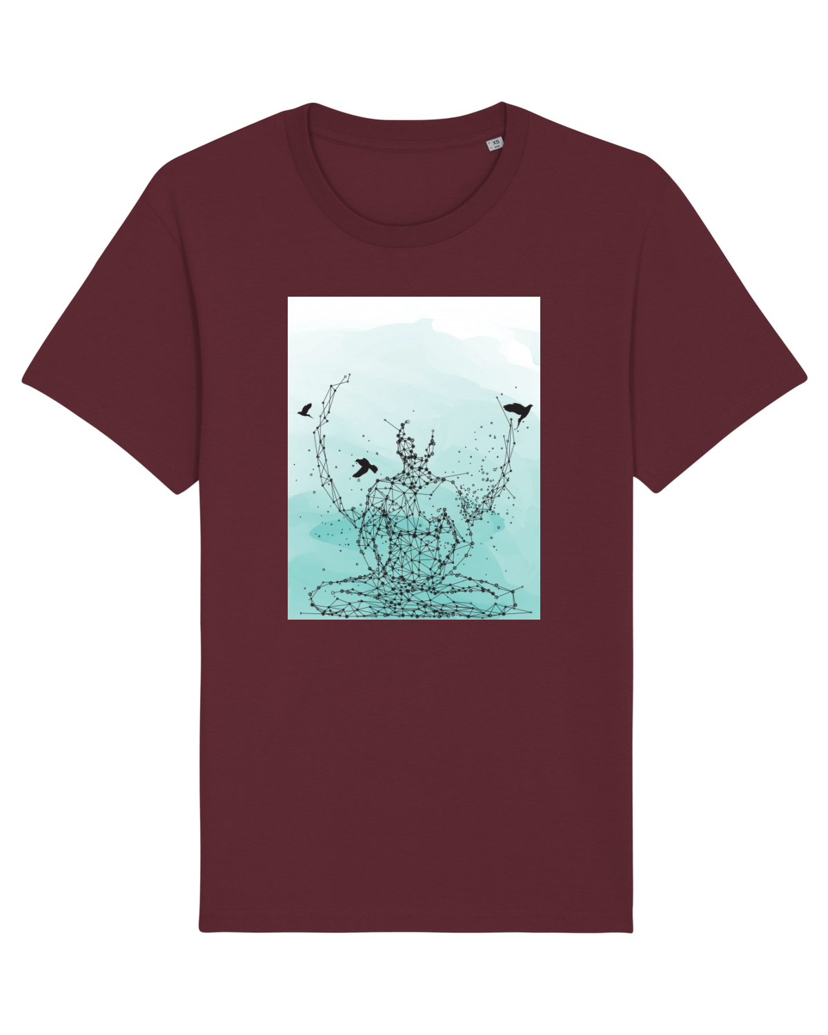 Tricou mânecă scurtă Unisex Rocker Burgundy