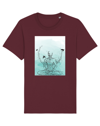 Yoga Lotus Abstract Burgundy