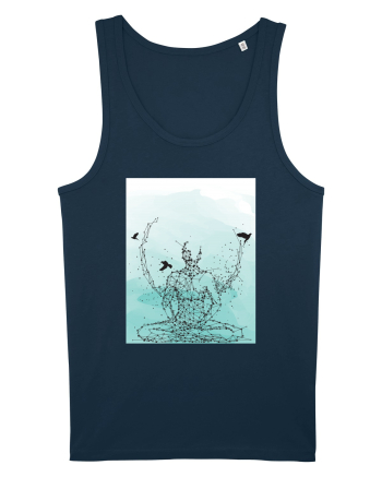 Yoga Lotus Abstract Navy