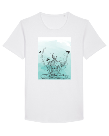 Yoga Lotus Abstract White