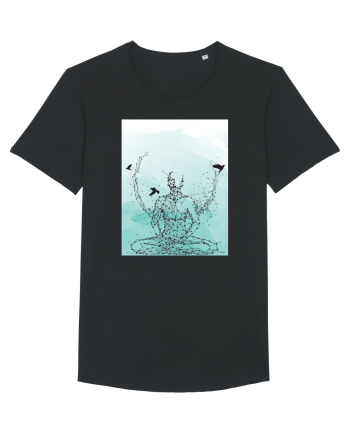 Yoga Lotus Abstract Black