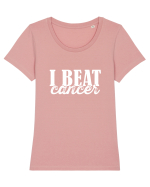 I Beat cancer Tricou mânecă scurtă guler larg fitted Damă Expresser