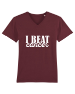 I Beat cancer Tricou mânecă scurtă guler V Bărbat Presenter