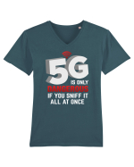 5G Is Dangerous If You Sniff Tricou mânecă scurtă guler V Bărbat Presenter