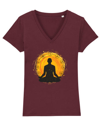 Yoga Lotus Portocaliu Burgundy