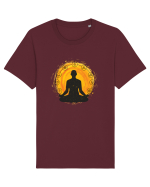 Yoga Lotus Portocaliu Tricou mânecă scurtă Unisex Rocker