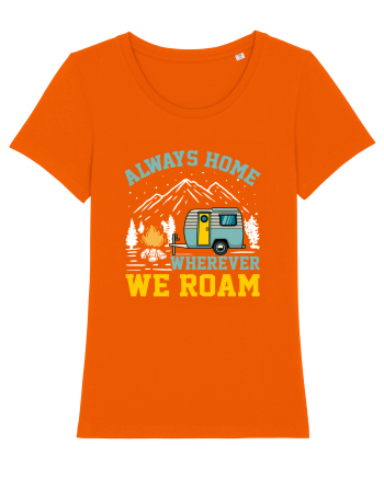 Always Home Wherever We Roam Bright Orange