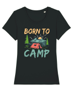 Born To Camp Tricou mânecă scurtă guler larg fitted Damă Expresser