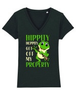 Get Off My Property Tricou mânecă scurtă guler V Damă Evoker