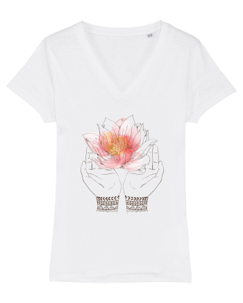 Yoga Lotus Floral White