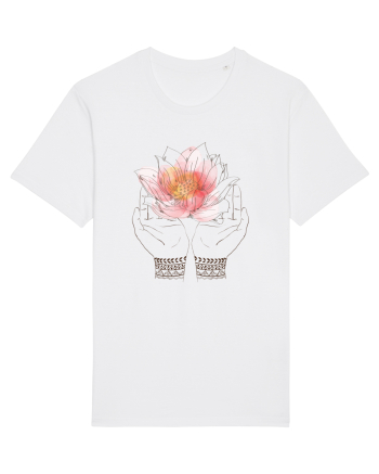 Yoga Lotus Floral White