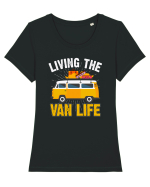 Living The Van Life Tricou mânecă scurtă guler larg fitted Damă Expresser