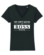 My own kind of Boss. Tricou mânecă scurtă guler V Damă Evoker