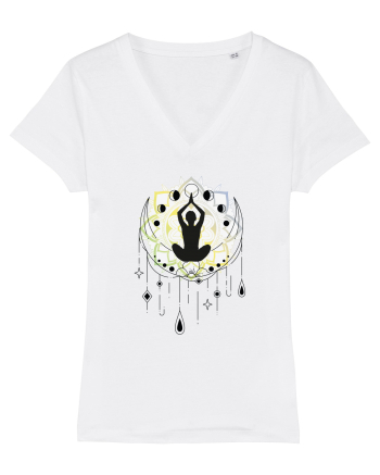 Yoga Lotus Lună Dreamcatcher White
