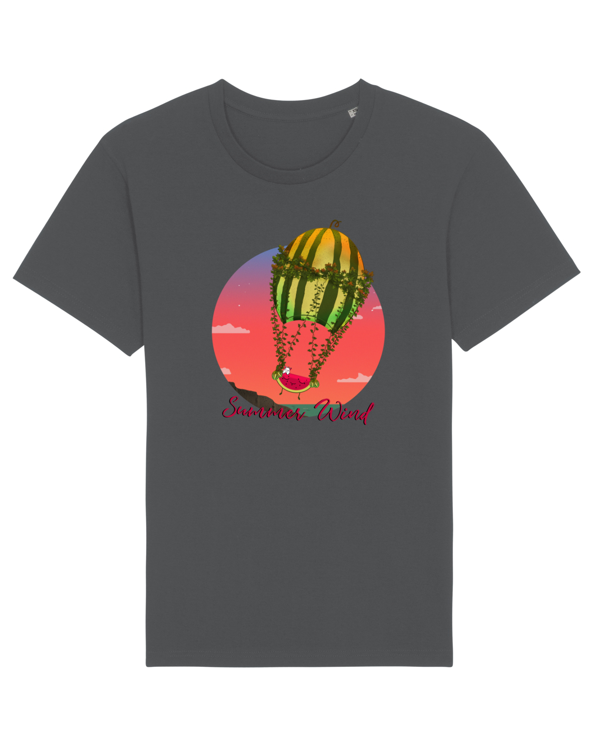 Tricou mânecă scurtă Unisex Rocker Anthracite