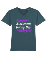 DENTAL ASSISTANTS Tricou mânecă scurtă guler V Bărbat Presenter