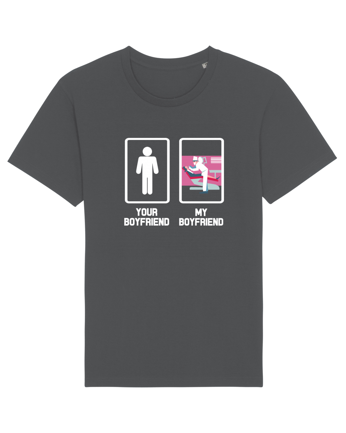 Tricou mânecă scurtă Unisex Rocker Anthracite