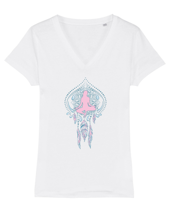 Yoga Lotus Roz Dreamcatcher White