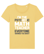 MATH TEACHER Tricou mânecă scurtă guler larg fitted Damă Expresser