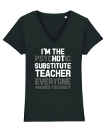 SUBSTITUTE TEACHER Tricou mânecă scurtă guler V Damă Evoker