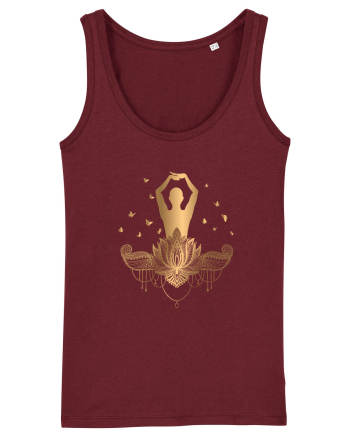 Yoga Fluturi Auriu Lotus Burgundy