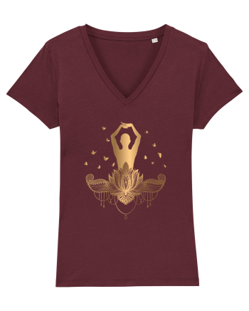 Yoga Fluturi Auriu Lotus Burgundy