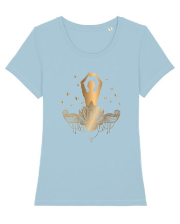 Yoga Fluturi Auriu Lotus Sky Blue