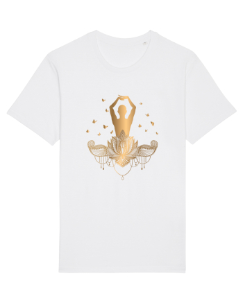 Yoga Fluturi Auriu Lotus White
