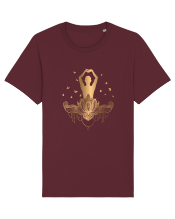Yoga Fluturi Auriu Lotus Burgundy