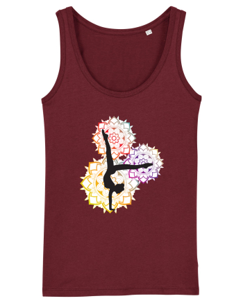 Yoga Mandala Colorat Burgundy