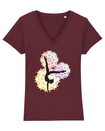 Yoga Mandala Colorat Burgundy