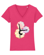 Yoga Mandala Colorat Tricou mânecă scurtă guler V Damă Evoker