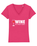 WINE Tricou mânecă scurtă guler V Damă Evoker