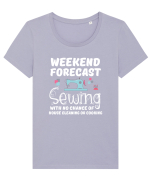 SEWING Tricou mânecă scurtă guler larg fitted Damă Expresser
