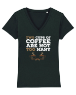 COFFEE Tricou mânecă scurtă guler V Damă Evoker