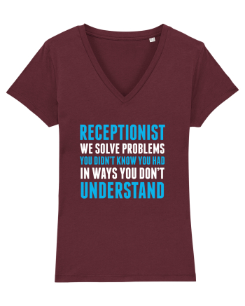 RECEPTIONIST Burgundy