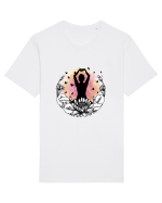 Yoga Lotus Fluturi Tricou mânecă scurtă Unisex Rocker
