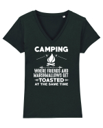 CAMPING Tricou mânecă scurtă guler V Damă Evoker