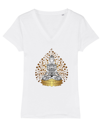 Yoga Lotus Tattoo Auriu White