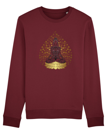 Yoga Lotus Tattoo Auriu Burgundy