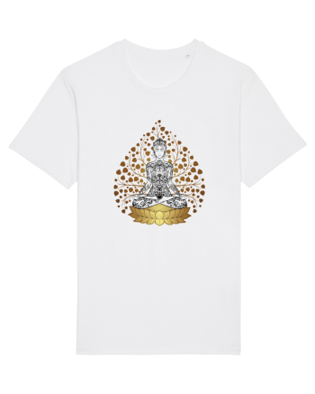Yoga Lotus Tattoo Auriu White