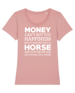 HORSE Tricou mânecă scurtă guler larg fitted Damă Expresser