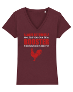 ROOSTER Tricou mânecă scurtă guler V Damă Evoker