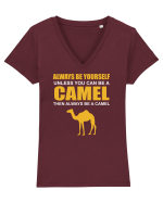 CAMEL Tricou mânecă scurtă guler V Damă Evoker