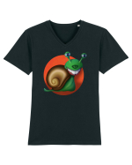 Melc cu dinti Tricou mânecă scurtă guler V Bărbat Presenter