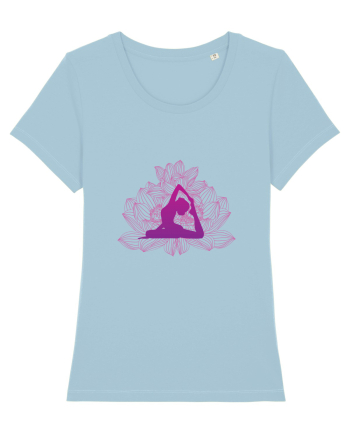 Yoga Lotus Roz Floral Sky Blue