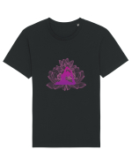 Yoga Lotus Roz Floral Tricou mânecă scurtă Unisex Rocker