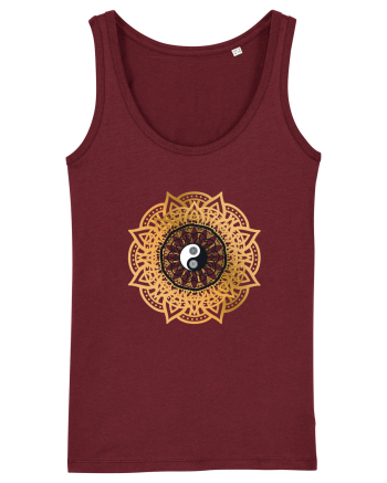 Yoga Lotus Yin Yang Burgundy