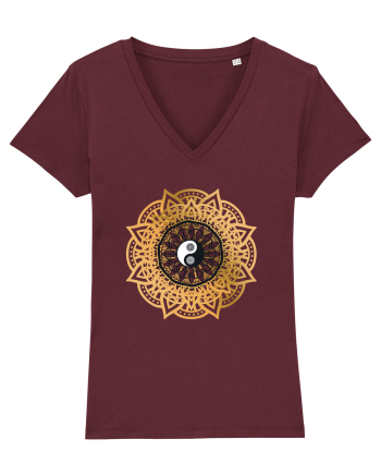 Yoga Lotus Yin Yang Burgundy