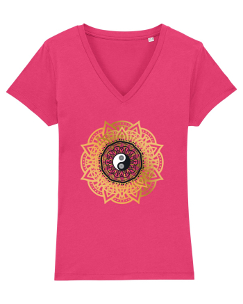Yoga Lotus Yin Yang Raspberry